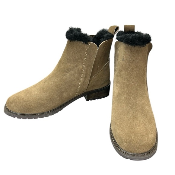 EMU Australia Suede Pioneer Chelsea Ankle Boots Size 8 Waterproof Merino Wool - Picture 1 of 13